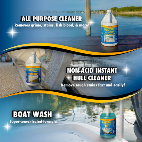 COMPLETE BOAT CLEANING KIT – GALLON TRIO